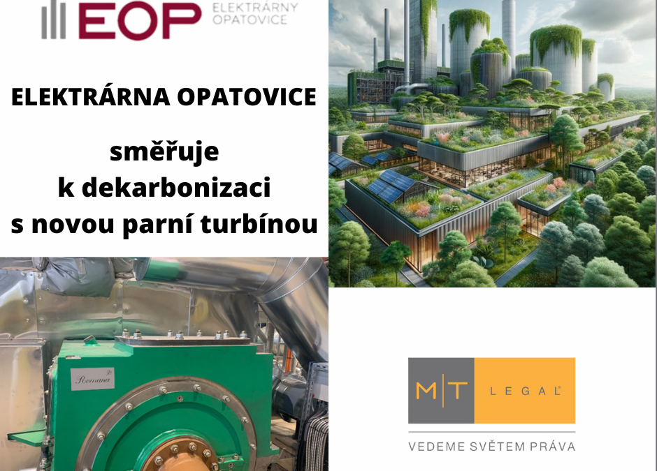 Elektrárna Opatovice směřuje k dekarbonizaci s novou parní turbínou